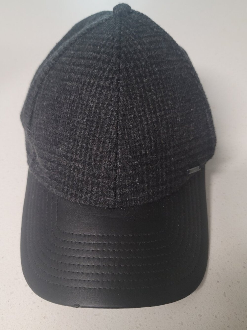 Express Black Wool Hat Vinyl Bill Metallic Logo OSFA Cap